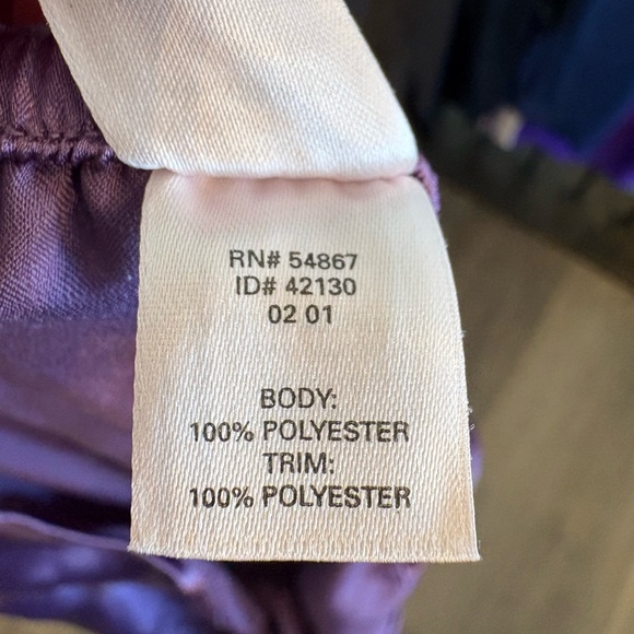 Victoria's Secret Silky Lace Pajama Set Purple Sleeveless Lightweight Sz Large - Picture 6 of 6